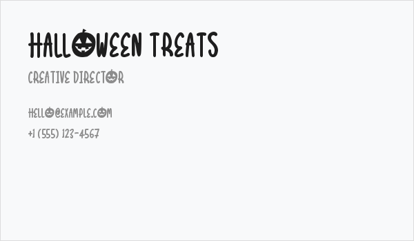 Halloween Treats Business Card