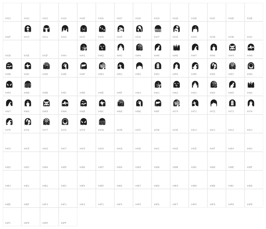 Halloween Vibes Character Map
