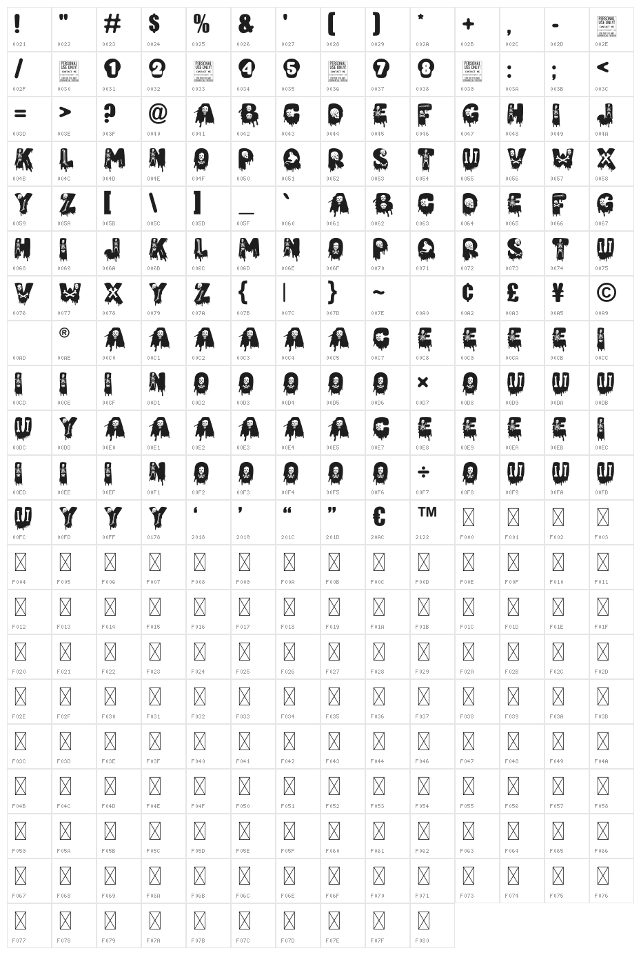 Halloween Witches Display Character Map