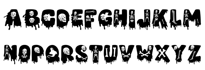 Halloween Witches Display Font LOWERCASE
