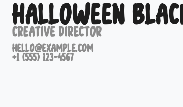 Halloween black Business Card