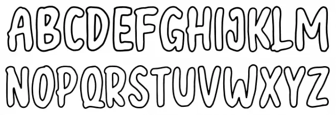 Halloween outline Font UPPERCASE