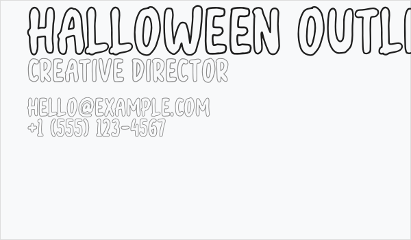 Halloween outline Business Card