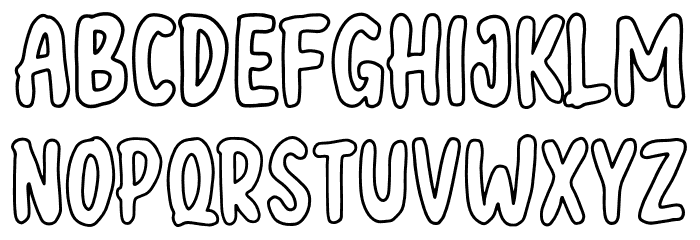 Halloween outline Font LOWERCASE