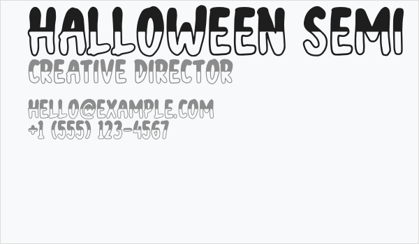 Halloween semi black Business Card