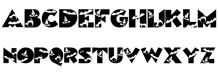 HalloweenKiddyFont Schriftart Kleinbuchstaben