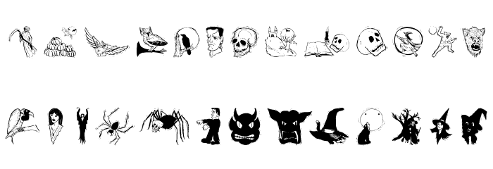 HalloweenTwo Font LOWERCASE