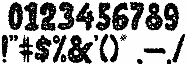 Halloweendy Rough Font OTHER CHARS