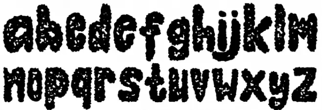 Halloweendy Rough Schriftart Kleinbuchstaben