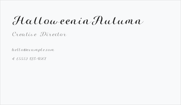HalloweeninAutumn Business Card