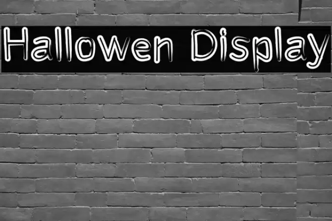Hallowen Display Font examples