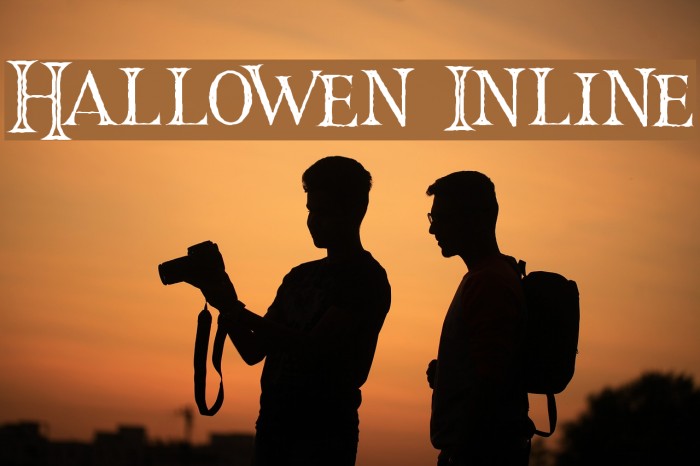 Hallowen Inline Font examples