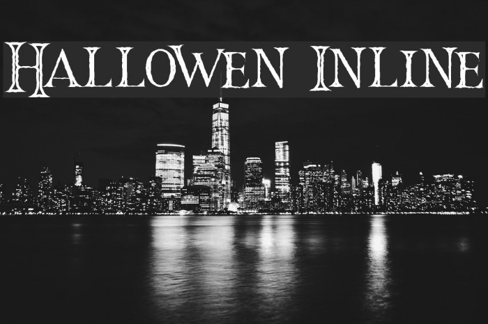 Hallowen Inline Font examples