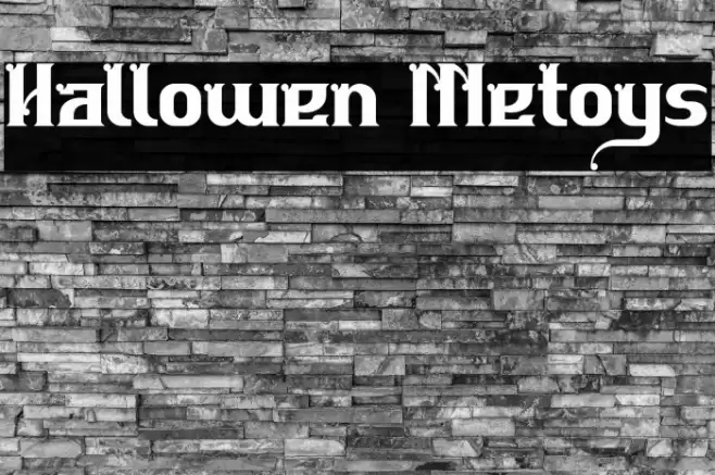 Hallowen Metoys Font examples