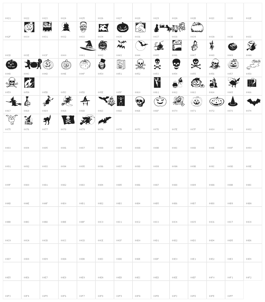 Hallsymbol Character Map