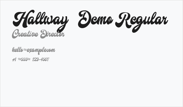 Hallway  Demo Regular Business Card