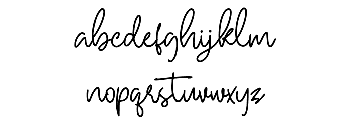 Hallywood Font LOWERCASE