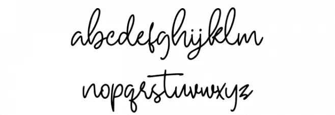 Hallywood Font LOWERCASE
