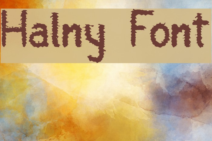 Halny Schriftart examples