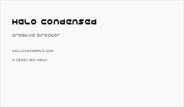 Halo Condensed Business Card
