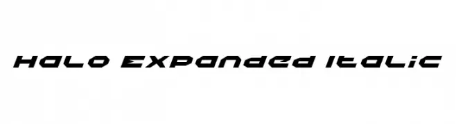 Halo Expanded Italic  नि: शुल्क फ़ॉन्ट्स डाउनलोड