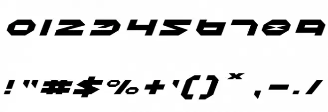 Halo Expanded Italic Font OTHER CHARS