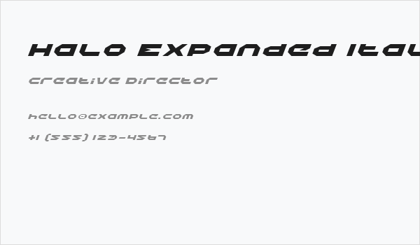 Halo Expanded Italic Business Card