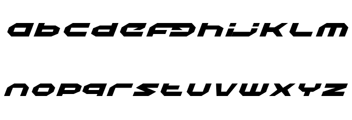 Halo Expanded Italic Font LOWERCASE