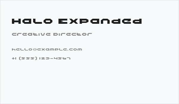 Halo Expanded Business Card