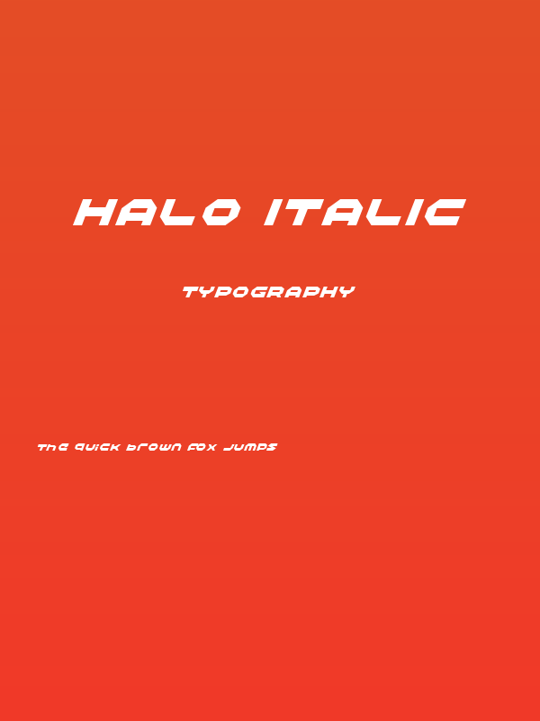 Halo Italic Poster