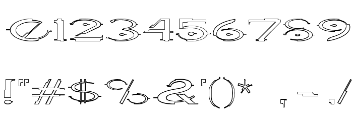 Halo OutlineRegular Font OTHER CHARS