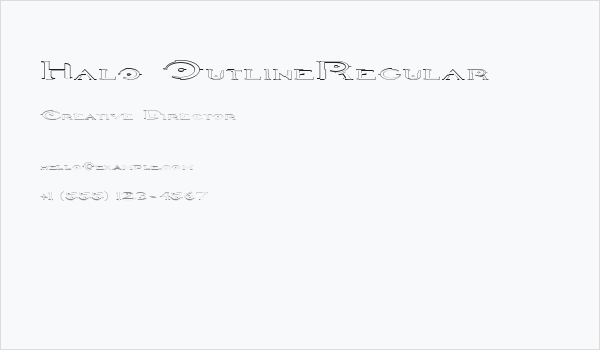 Halo OutlineRegular Business Card