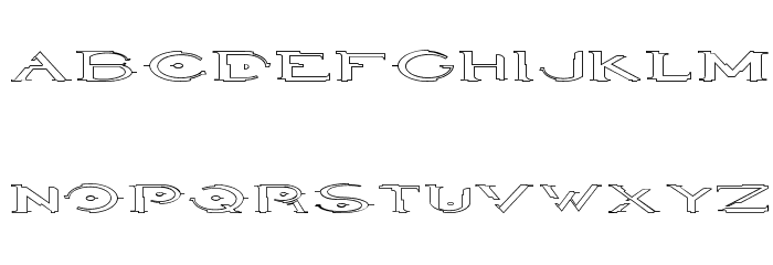 Halo OutlineRegular Font LOWERCASE