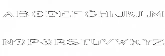 Halo OutlineRegular Font Litere mici