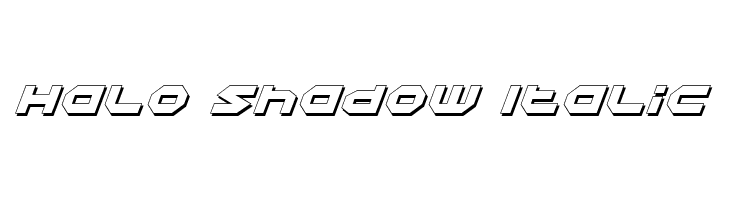 Halo Shadow Italic  免费字体下载