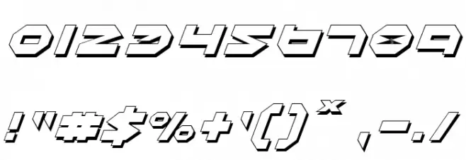 Halo Shadow Italic Font OTHER CHARS