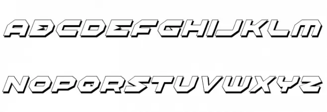 Halo Shadow Italic Schriftart Groß
