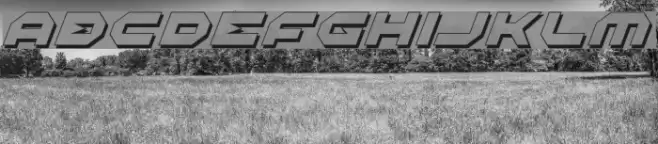 Halo Shadow Italic Font examples