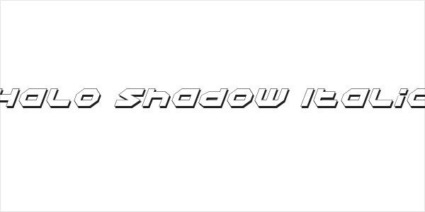 Halo Shadow Italic Logo