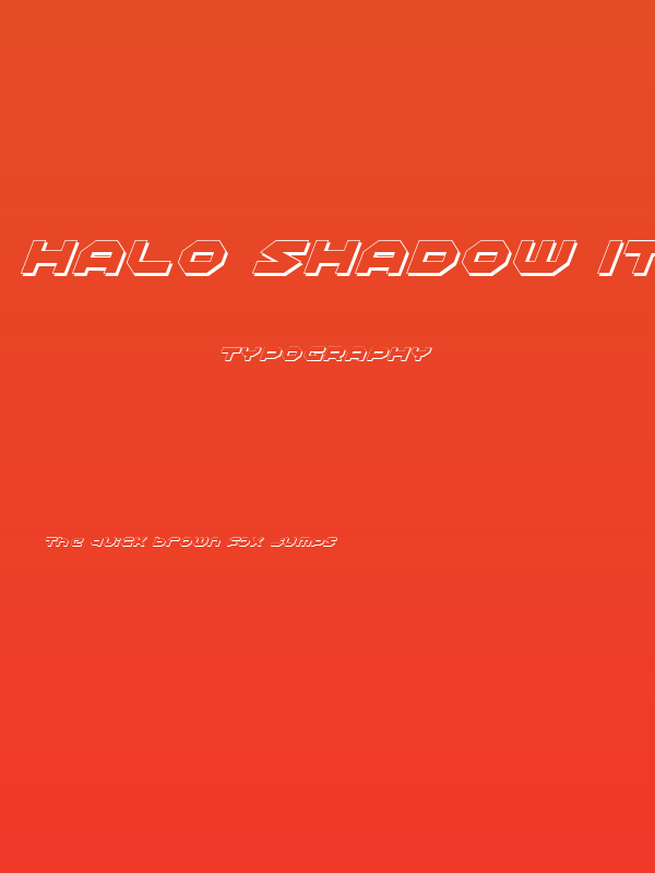 Halo Shadow Italic Poster