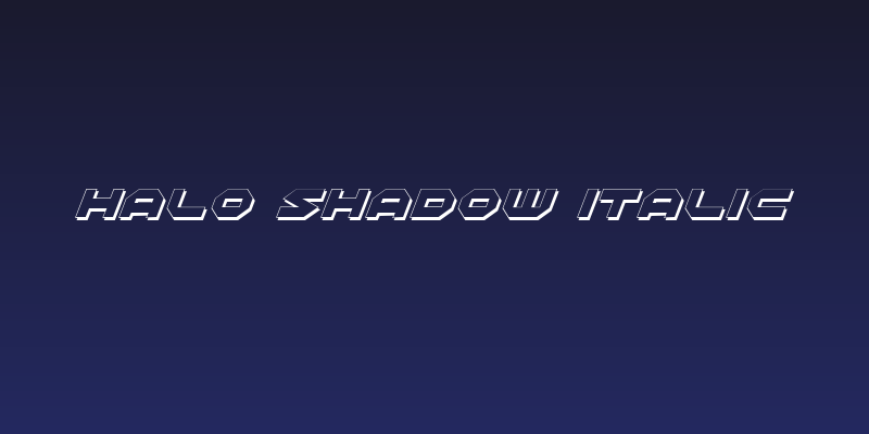 Halo Shadow Italic Social Header