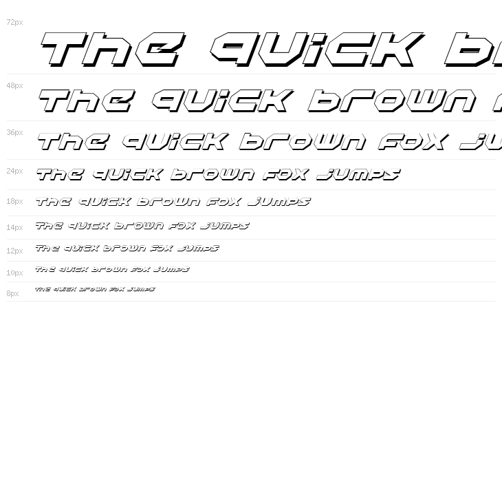 Halo Shadow Italic Waterfall