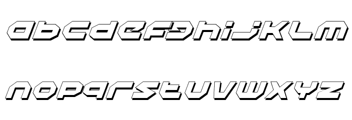 Halo Shadow Italic フォント 小文字