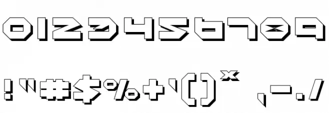 Halo Shadow フォント その他の文字