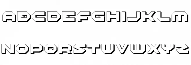 Halo Shadow Font UPPERCASE