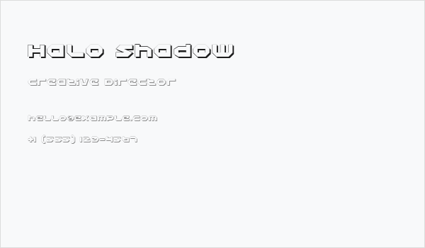 Halo Shadow Business Card