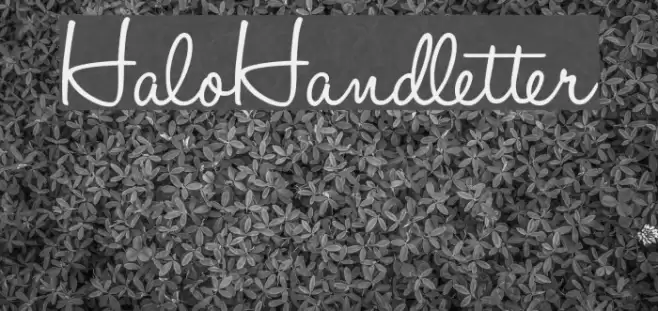 HaloHandletter Font examples