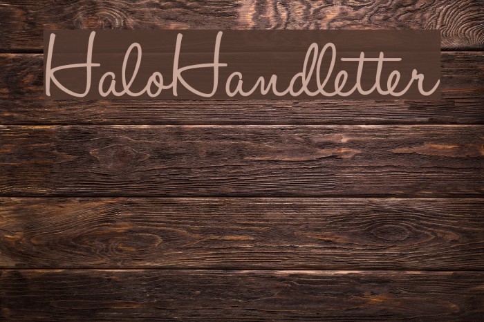 HaloHandletter フォント examples
