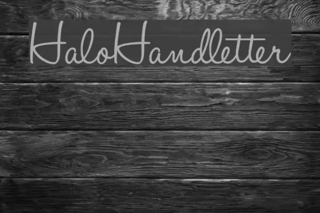HaloHandletter Font examples