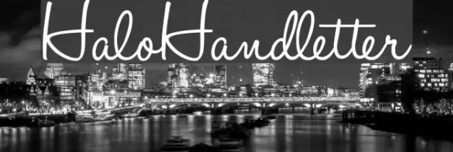 HaloHandletter Font examples